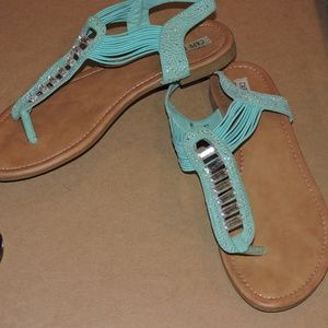 Mint colored sandals - size 10